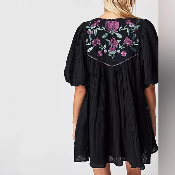 Free People Rosa Linda Embroidered Mini Dress